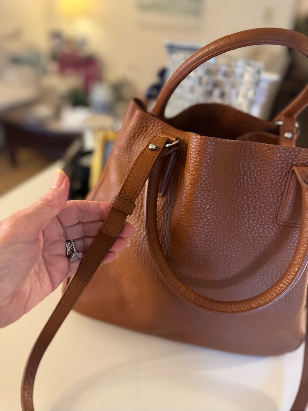 🤎 SHINOLA DETROIT RUNWELL TAN LEATHER TOTE! - Picture 7 of 14